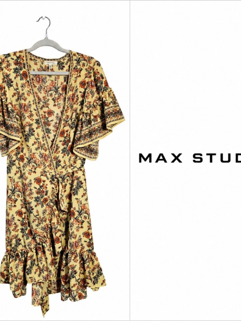 Max Studio Floral Ruffle Dress Small